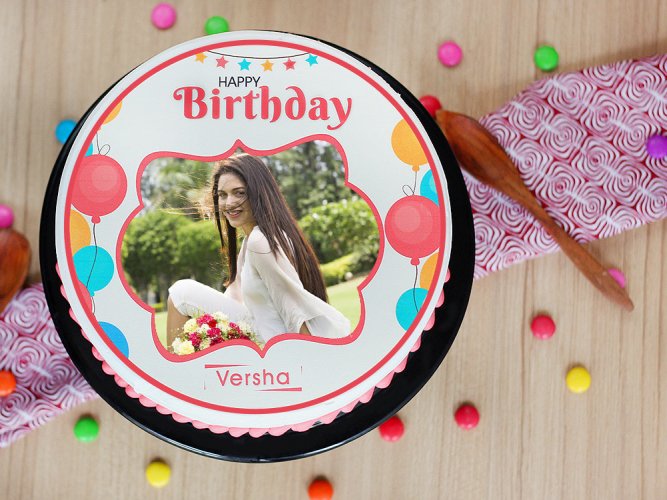 Birthday Photo Cake Round Shape