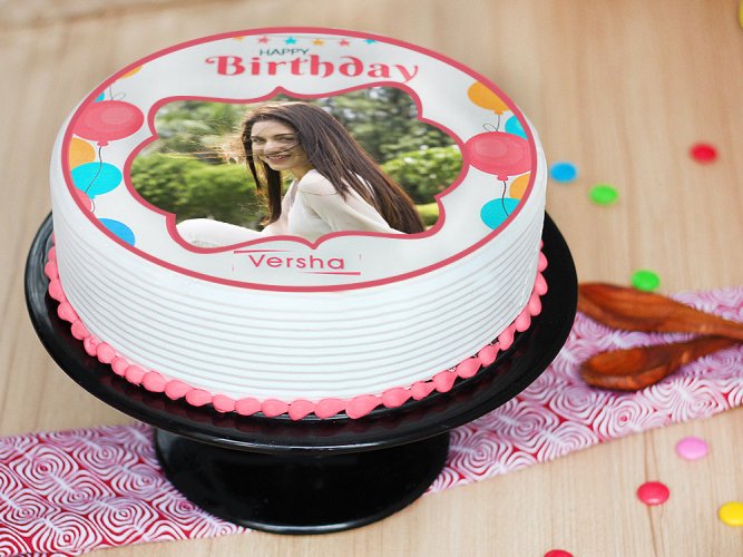 Birthday Photo Cake Round Shape