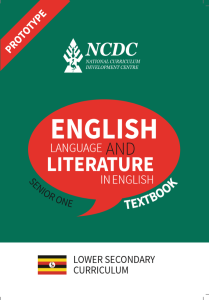 SENIOR ONE English and Literature NEW CURRICULUM BY NCDC 1