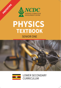 SENIOR ONE physics NEW CURRICULUM BY NCDC 1
