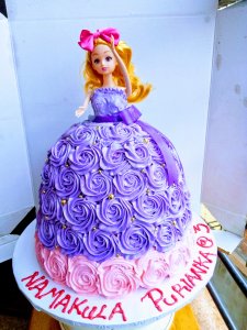 Doll cake for baby girl