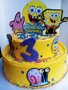 Sponge Bob squire pants theme birthday cake