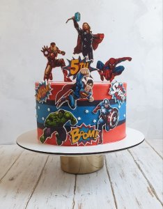 Super hero birthday cakes for boys