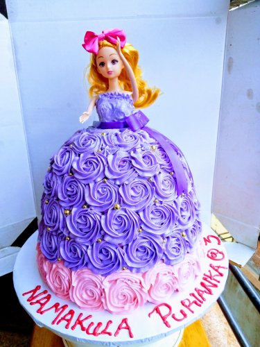 Doll cake for baby girl