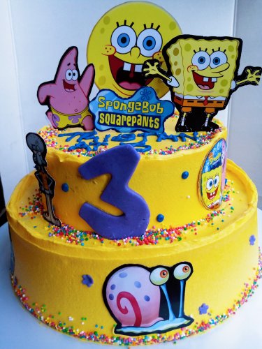 Sponge Bob squire pants theme birthday cake