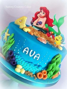 Marmaid theme birthday cake