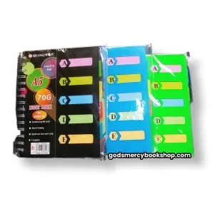 A5 notebook with separators