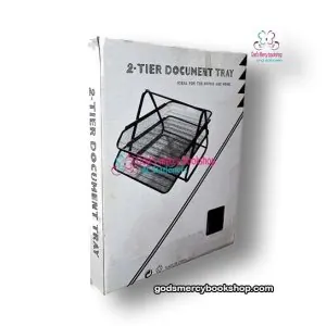 2 tier Document trey (metalic) 1