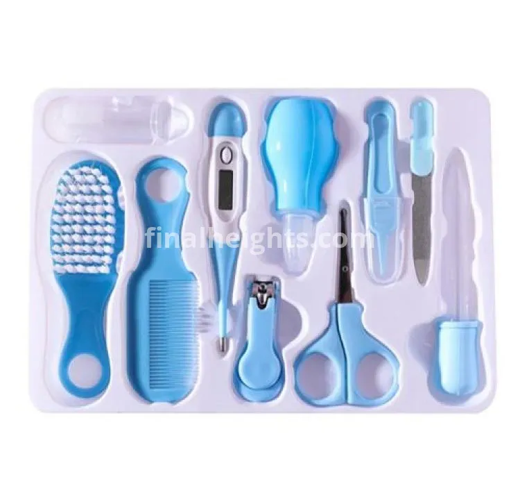 10 pcs Baby Healthcare and Grooming Kit -Blue