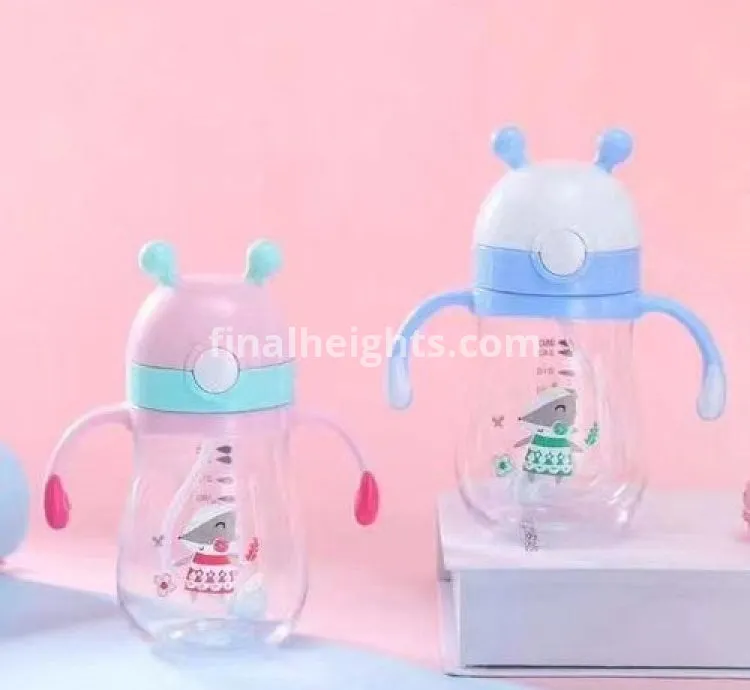 Leak Free Double Handle  Straw Cup Blue