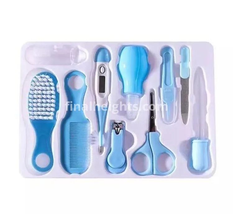 Newborn Baby Health Care Kit -10pcs 0+ Months Blue