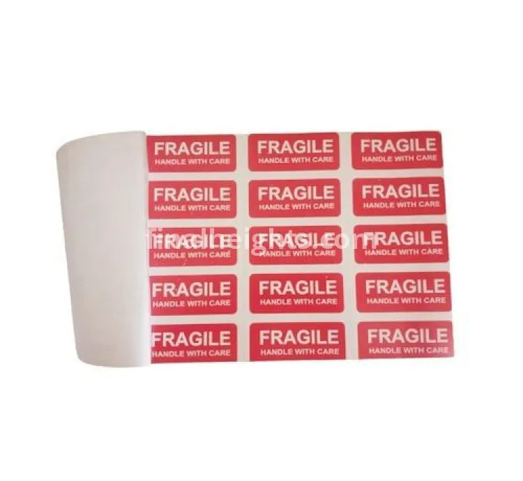 Fargile Sticker Per Book A4 Size