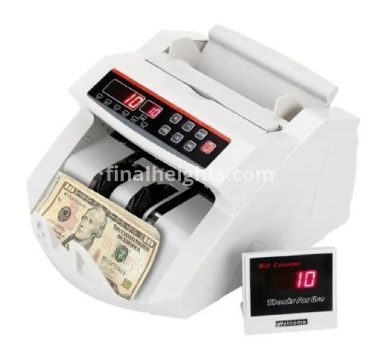 Counting Bill Counter Bank Counterfeit Detector UV & Mg Machine-Black/white
