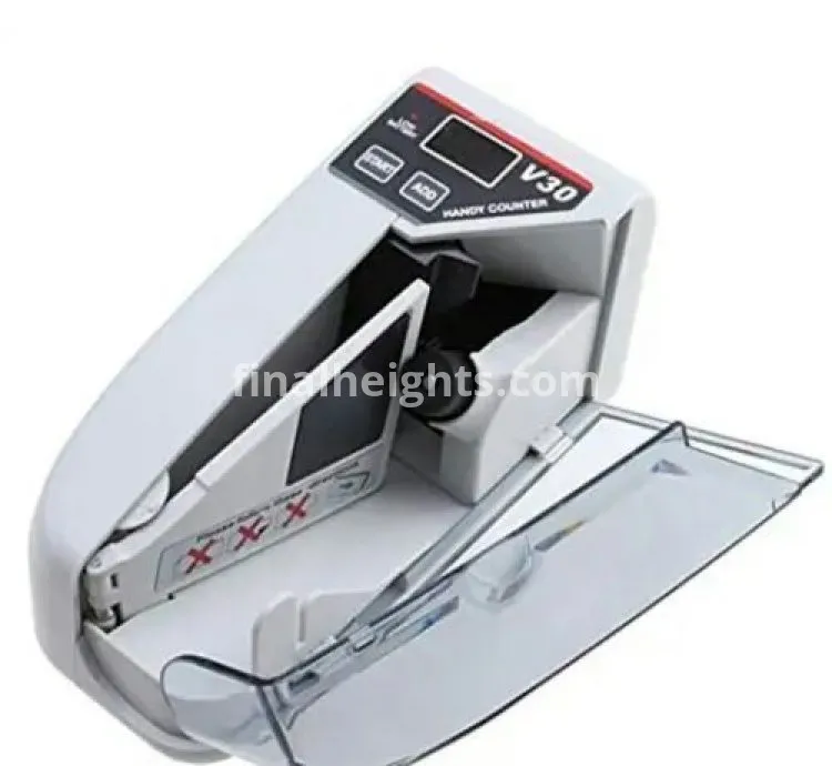 Portable V30 Mini Money Counting Machine Handy Counter-White