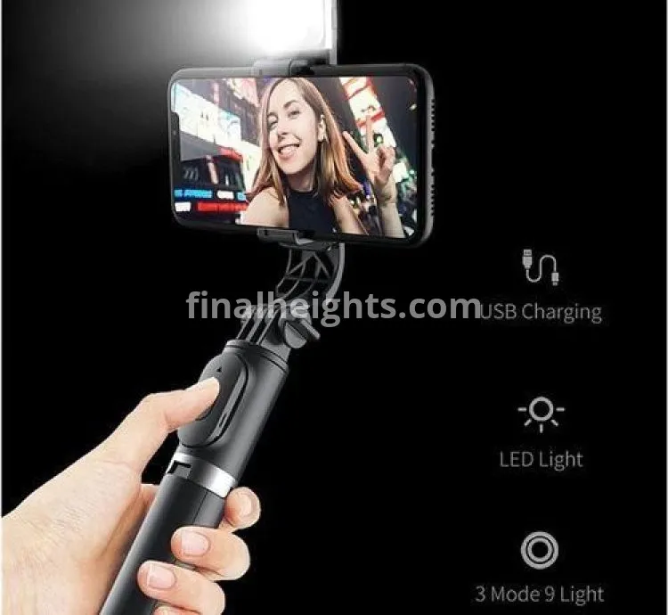 Multiple Function Selfie Stick+Tripod+Fill Light