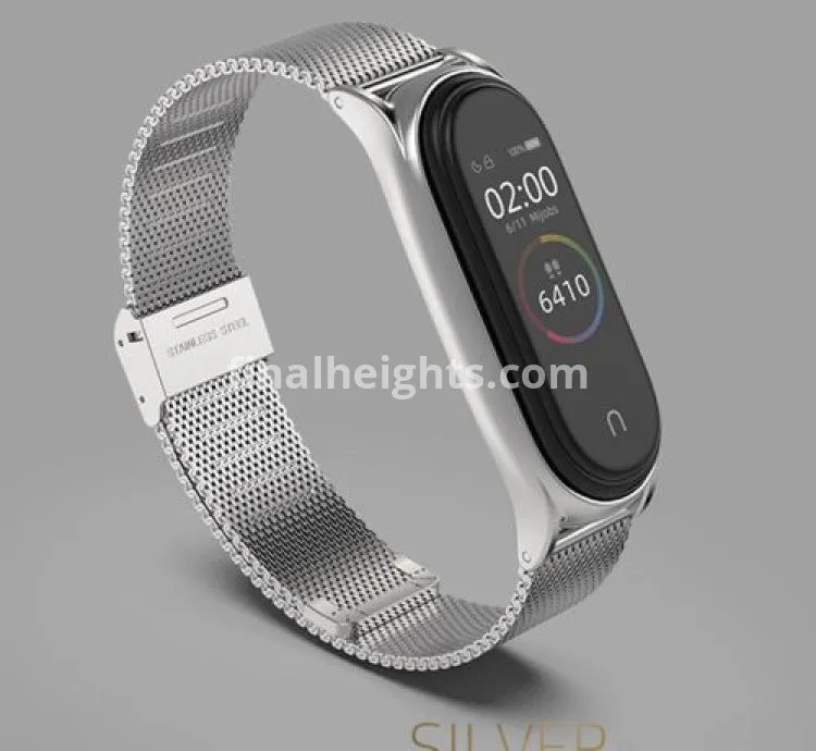 Stainless Steel Metal Replacement Strap Durable Smart Watch Strap for Xiaomi Band 3/4/5/6 NO5147