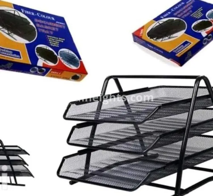 Black coated documents or office tray