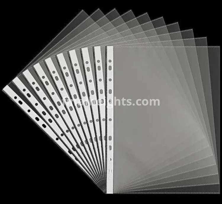 Punched Pocket File 100pcs  - Colorless