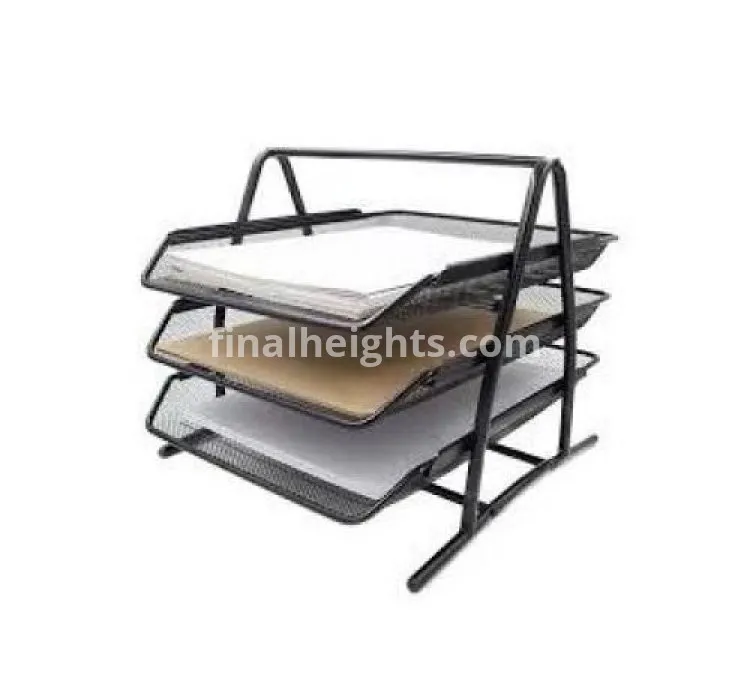 Other Office 3 Tier Document Tray File Desk Organizer- Mesh Metal