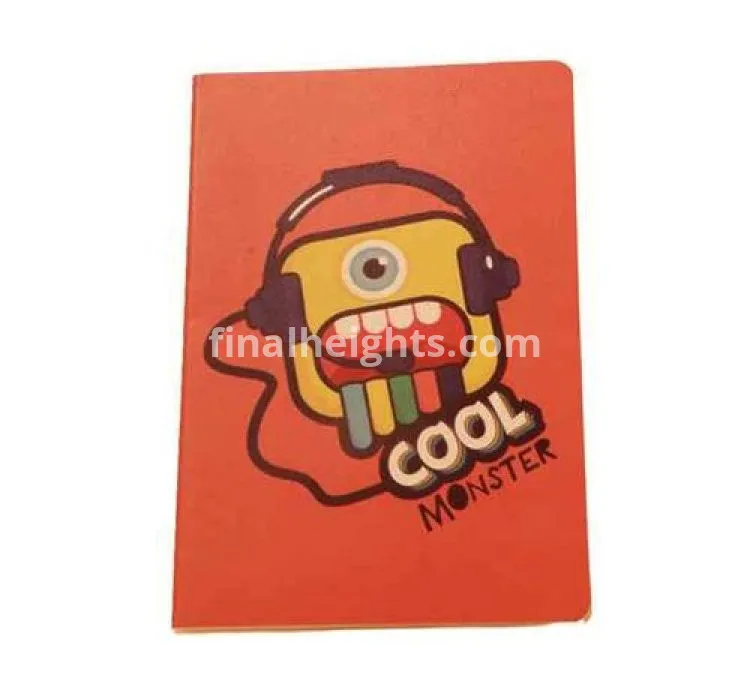 Aliens Sewn Notebook A5-Orange
