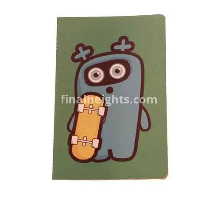 Aliens Sewn Notebook A5-Green