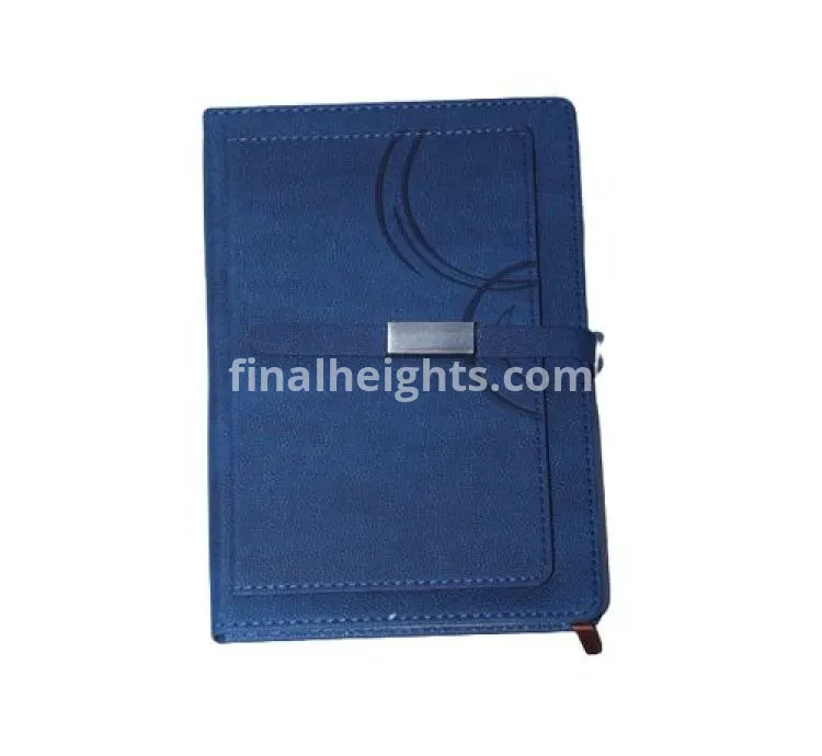 Note Book With Wallet - Blue
