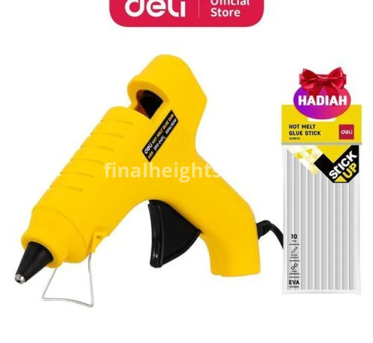 Hot Melt Glue Gun -Big Size  With 10pcs Clear Glue Sticks.