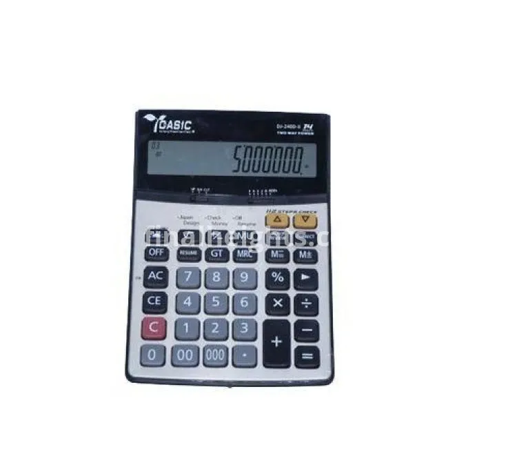 Casic Caltulator With The Money Detector Blue Light -Grey