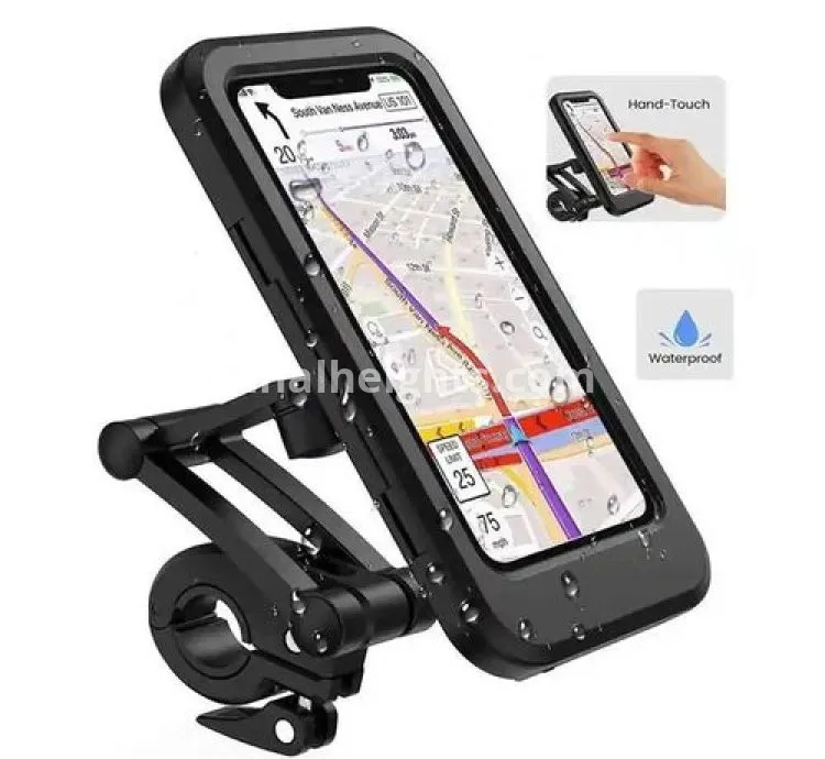 Bike Phone Mount Waterproof Cell Phone Holder 360 Rotation Motorcycle Phone Case Universal Bicycle Handlebar Phone Mount