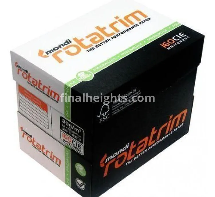 Mondi Rotatrim Ream Copy Paper A4 Printing Papers Carton Of 5PCs - White
