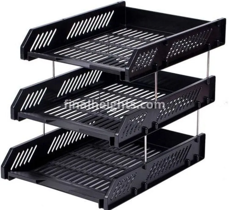 3 Layers Office Tray - Black