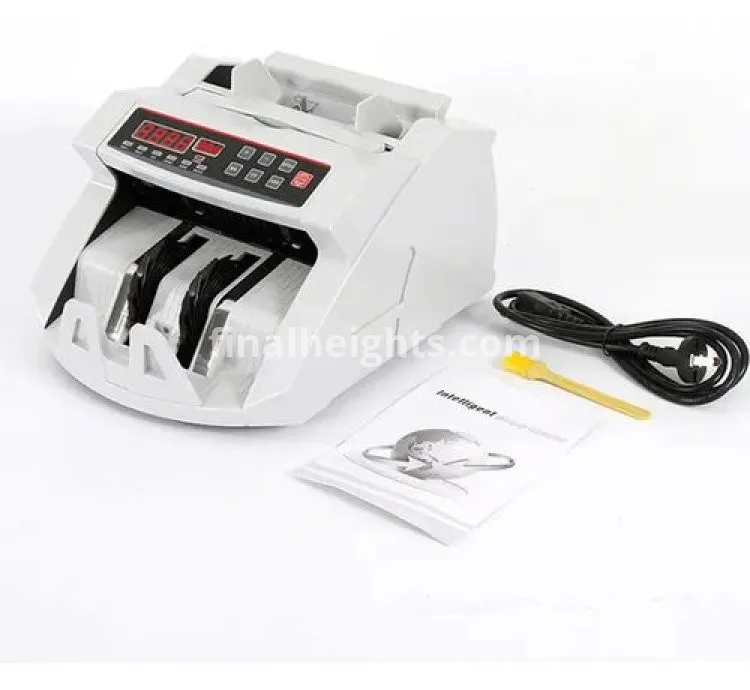 Electronic Money Counting Machine / Bill Counter with UV Fake Note Detector - White