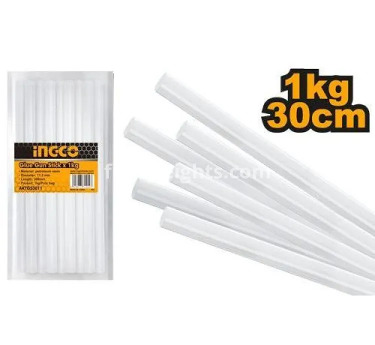 INGCO Big Size Glue Sticks 1Kg Comprises 34Pieces Glue Sticks - White