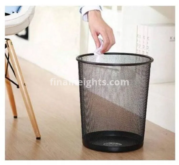 Mesh Waste Bin - Black