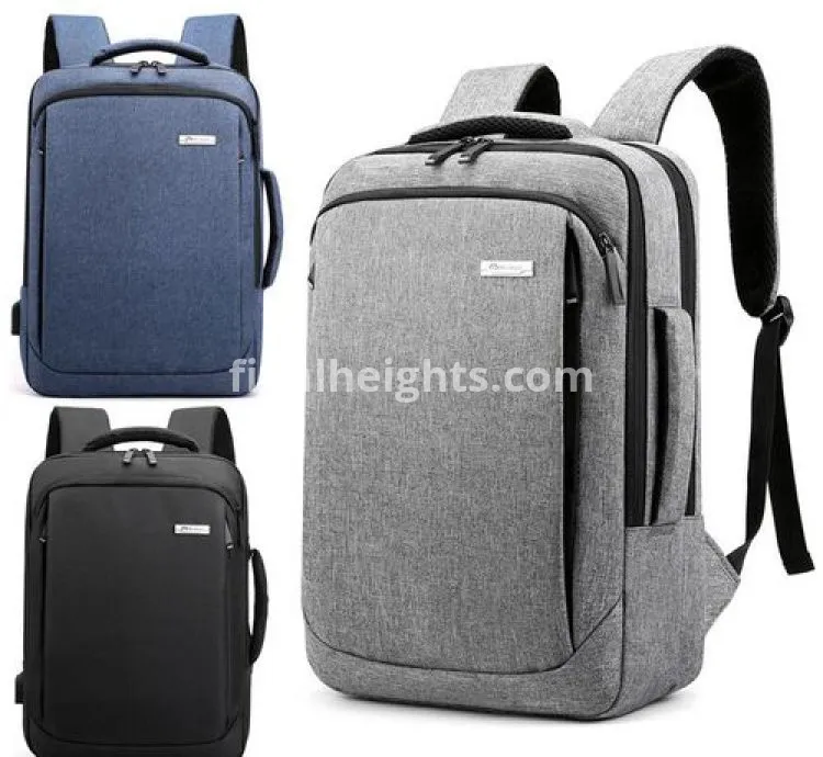 2 Handle USB Port Business Backpacks Office Computer Laptop Backpack - Multiple Colour