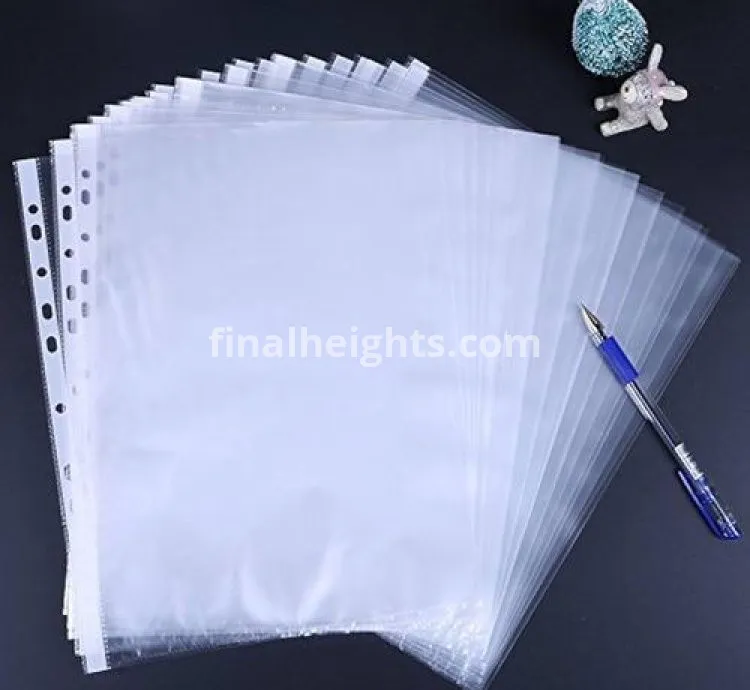 Punched Pocket Folder Files Sets - Colorless