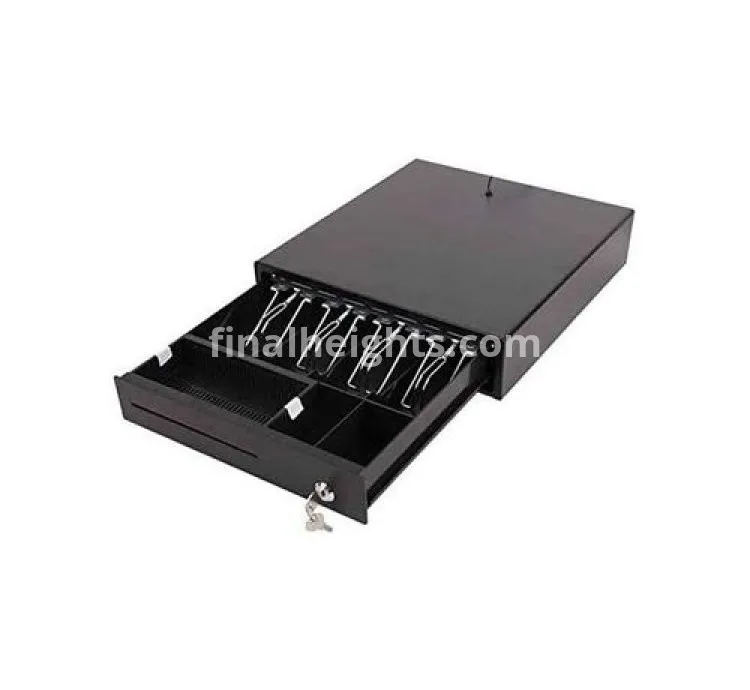 Money Box Supermarket Cash Register Cash Box Drawer Type Cash Box Cash Box Storing Money/ Auto Cash Drawer- Black.