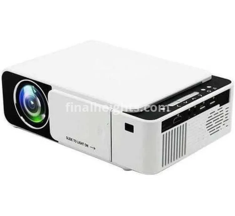 Borrego T5 HD LED Projector With In-Built YouTube APP, Connect With Pc, Laptop, Phone - White