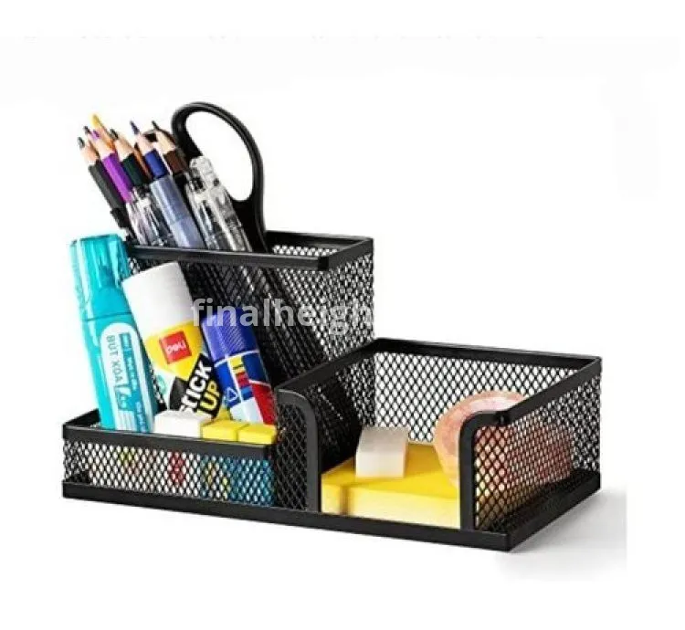 Genuine Metallic Office Desk Organiser -Black