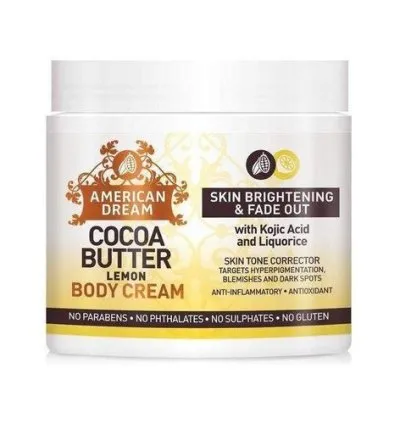 American Dream  Lemon Cocoa Butter For Skin Brightening & Fade Out- Kojic Acid