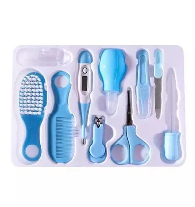 Newborn Baby Health Care Kit -10pcs 0+ Months Blue