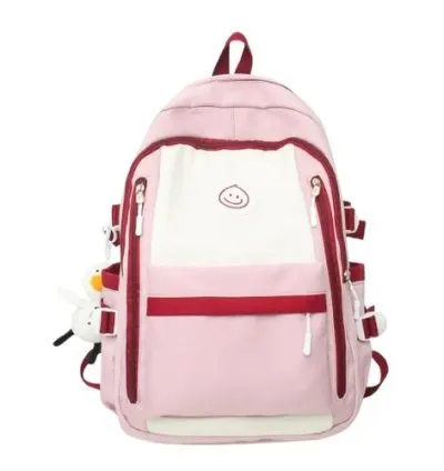 Children Waterproof School Backpack Bag- Pink 1