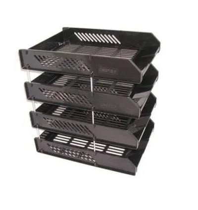 4 Layers Office Tray-Black 1
