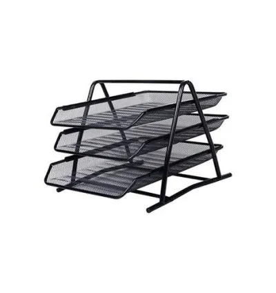 3 Layer Document Office Tray - Black 1