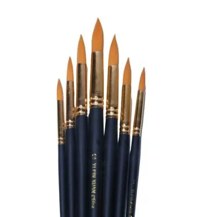 Gold Pointed Art Brushes 1