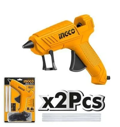 INGCO Glue Gun Volts:220-240V~50/60Hz - Orange, Black 1