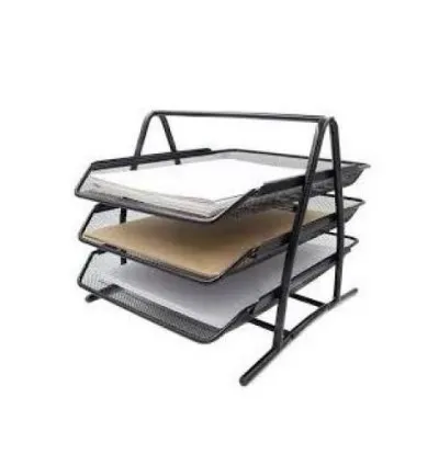Other Office 3 Tier Document Tray File Desk Organizer- Mesh Metal 1