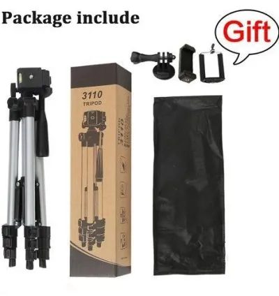Light Stand Pography Selfie Trod with 1/4 Screw for Phone Camera for RingLight Stand with Adjustable trod _ Black 1