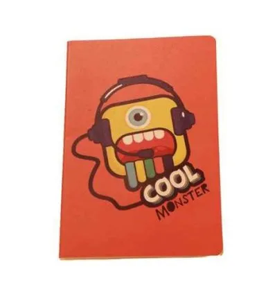 Aliens Sewn Notebook A5-Orange 1