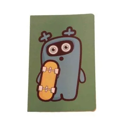 Aliens Sewn Notebook A5-Green 1